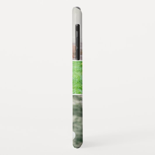 シンプルフォトコラージモノグラムファミリーマゼンタピンク Case-Mate iPhoneケース (裏面/左)