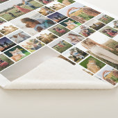 シンプルフォトコラージュカスタムカラーパーソナライズされた シェルパブランケット (3/4)