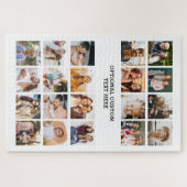 シンプルフォトコラージュ20写真パーソナライズされた ジグソーパズル (横)