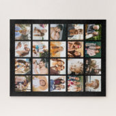 シンプルフォトコラージュ20写真パーソナライズされた ジグソーパズル (横)