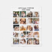 シンプルフォトコラージュ20写真パーソナライズされた フリースブランケット (正面)