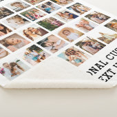 シンプルフォトコラージュ30写真パーソナライズされた シェルパブランケット (3/4)