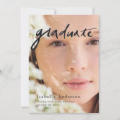 シンプルフォトスクリプト仮想卒業招待状 招待状 (正面)