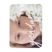 シンプルフォトスクリプト卒業マグネット マグネット (縦)