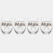 シンプルフォトスクリプト最高のパパスペインのEver ステムなしワイングラス (裏面)