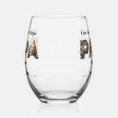 シンプルフォトスクリプト最高のパパスペインのEver ステムなしワイングラス (左)