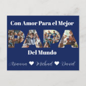 シンプルフォトスクリプト最高のパパスペインのEver ポストカード (正面)