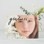 シンプルフォトスクリプト 卒業式 招待状 (スタンド正面)