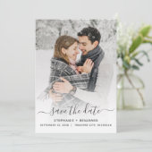 シンプルフォトスモダンクリプト日付の保存 セーブザデート (スタンド正面)