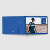 シンプルフォトタブ卒業ブルーゲストブック ゲストブック (全面)