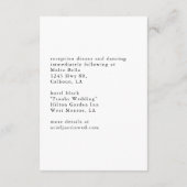 シンプルフォトテーマ結婚の詳細 エンクロージャーカード (裏面)