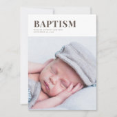シンプルフォトバプテスマ招待状 招待状 (正面)