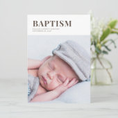 シンプルフォトバプテスマ招待状 招待状 (スタンド正面)