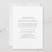 シンプルフォトバプテスマ招待状 招待状 (裏面)