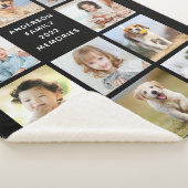 シンプルフォトパーソナライズされたコラージュ11写真 シェルパブランケット (3/4)