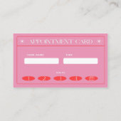 シンプルフォトピンク美容師アポイントメントカード 割引カード (裏面)