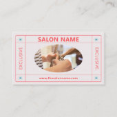 シンプルフォトピンク美容師アポイントメントカード 割引カード (正面)