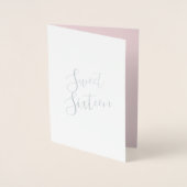 シンプルフォトピンクSweet sixteenスクリプトフォイルカード 箔カード (正面)