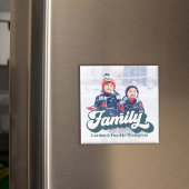 シンプルフォトファミリーレトロタイポグラフィ マグネット