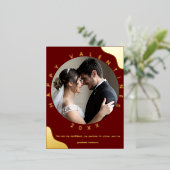 シンプルフォトフォイルValentinesポストカード 箔シーズンポストカード (立ち正面)