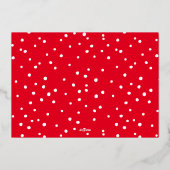 シンプルフォトフレームおもしろい書道楽しい休日 箔シーズンカード (裏面)