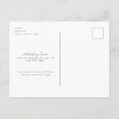 シンプルフォトブライダルシャワーホワイト招待状 ポストカード (裏面)