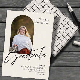 シンプルフォトブラックとアイボリー 案内状