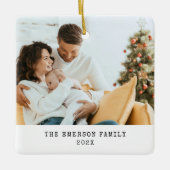 シンプルフォトホリデーオーナメント セラミックオーナメント (正面)