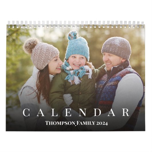 シンプルフォトミニマルタイポグラフィレタリングスタイル カレンダー (カバー)