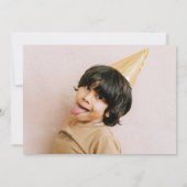 シンプルフォトミニマル誕生日 招待状 (裏面)