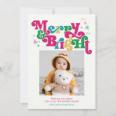 シンプルフォトメリー&ブライトホリデーカード シーズンカード (正面)