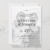 シンプルフォトモダンオーバーレイ結婚式招待状 招待状 (正面)
