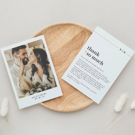 シンプルフォトモノグラ結婚ム サンキューカード