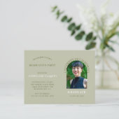 シンプルフォト仙人卒業パーティー招待状 ポストカード (スタンド正面)