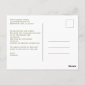 シンプルフォト仙人卒業パーティー招待状 ポストカード (裏面)