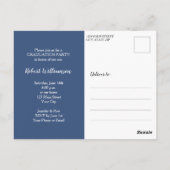 シンプルフォト卒業招待状はがき ポストカード (裏面)