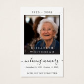 シンプルフォト悔やみや弔慰祈りの言葉カード (正面)