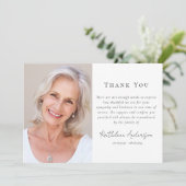 シンプルフォト悔やみや弔慰葬儀 サンキューカード (スタンド正面)