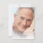 シンプルフォト悔やみや弔慰葬儀 サンキューカード (正面)