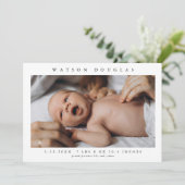 シンプルフォト生まれたばかりのベビーフォト誕生 案内状 (スタンド正面)