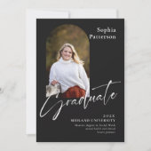 シンプルフォト白黒 案内状 (正面)