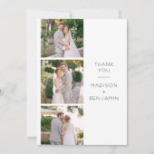シンプルフォト結婚コラージュのサンキューカード サンキューカード (正面)
