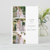 シンプルフォト結婚コラージュのサンキューカード サンキューカード (スタンド正面)