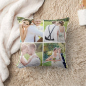 シンプルフォト結婚コラージュ クッション (ブランケット)