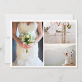 シンプルフォト結婚コラージュ サンキューカード (正面)
