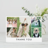 シンプルフォト結婚コラージュ サンキューカード (スタンド正面)