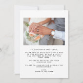 シンプルフォト結婚コラージュ サンキューカード (裏面)