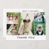シンプルフォト結婚コラージュ サンキューカード (正面/裏面)
