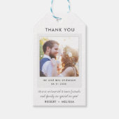 シンプルフォト結婚ーお願い ギフトタグ (正面)