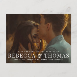 シンプルフォト結婚式招待状はがき 案内ポストカード